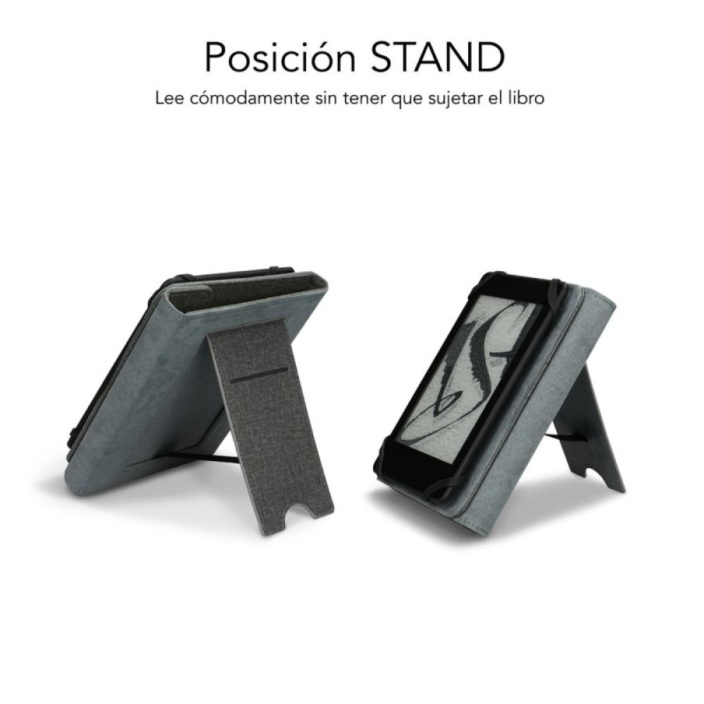 SUBBLIM - FUNDA EBOOK CLEVER STAND 6'''' GREY