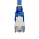 StarTech.com - Cable de 0,5m de Red Ethernet CAT6a - Azul - Low Smoke Zero Halogen (LSZH) - 10GbE - 500MHz - PoE++ de 100W - Sna
