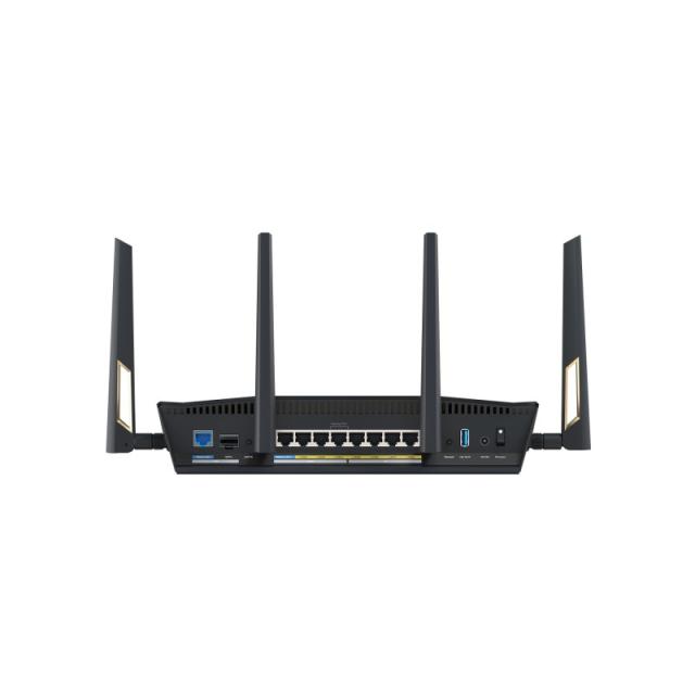 ASUS - RT-BE88U router inalámbrico 10 Gigabit Ethernet Doble banda (2,4 GHz / 5 GHz) Negro, Gris