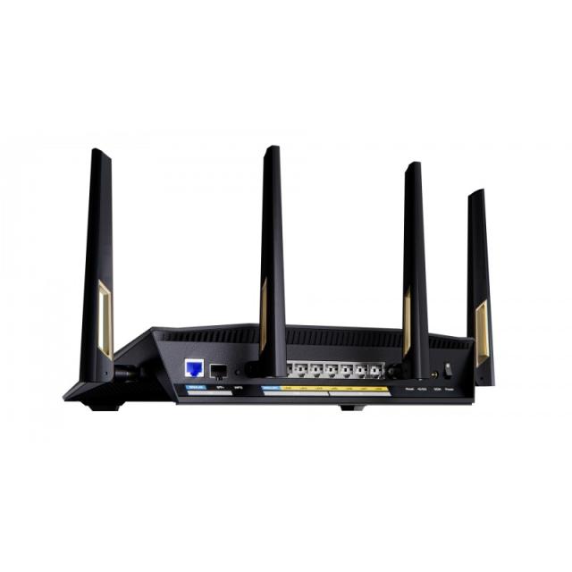 ASUS - RT-BE88U router inalámbrico 10 Gigabit Ethernet Doble banda (2,4 GHz / 5 GHz) Negro, Gris