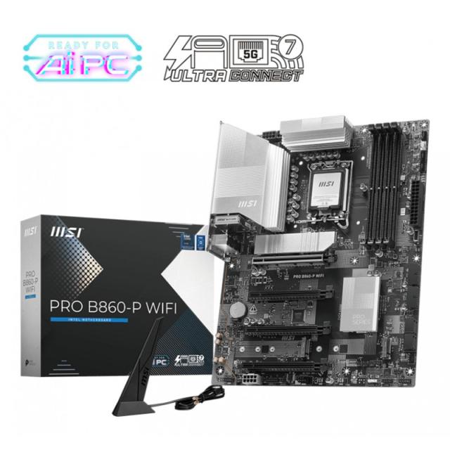 MSI - PRO B860-P WIFI placa base Intel B860 LGA 1851 (Socket V1) ATX