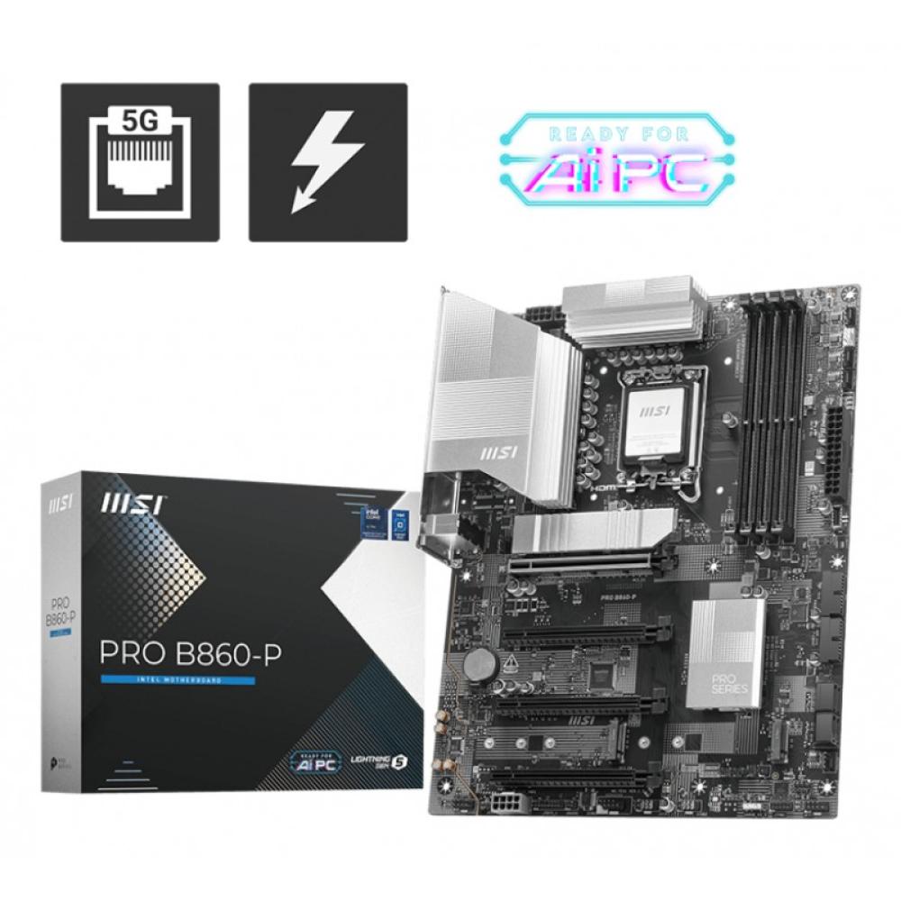 MSI - PRO B860-P placa base Intel B860 LGA 1851 (Socket V1) ATX