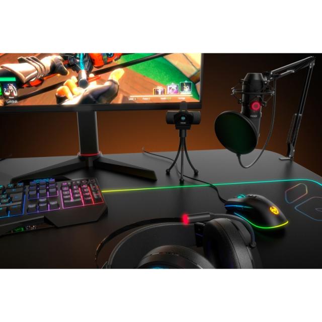 Krom - Kam cámara web 1920 x 1080 Pixeles USB 2.0 Negro