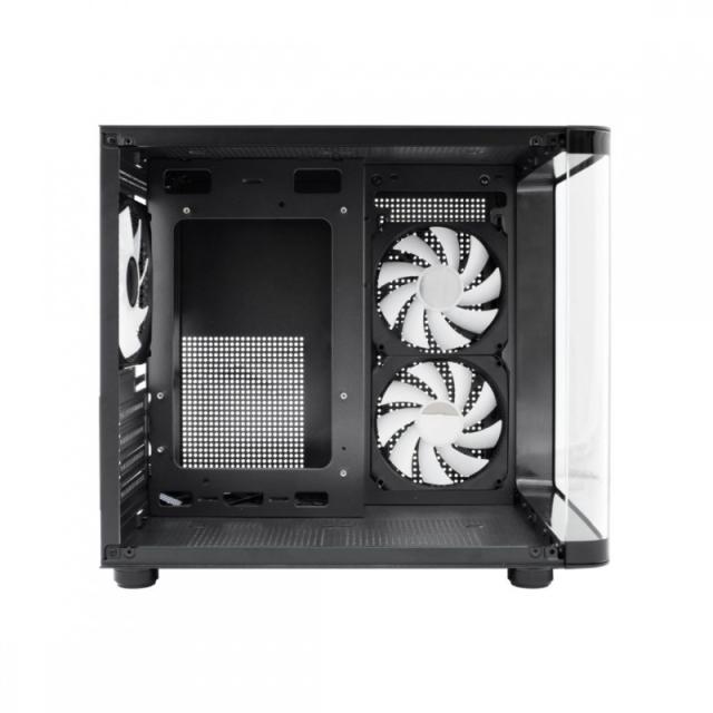 CoolBox - GAMING CAJA MATX GM100 VISION USB3.2 GEN1 SIN FTE + 3 VENTILADORES ARGB