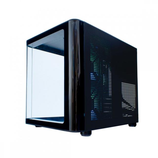 CoolBox - GAMING CAJA MATX GM100 VISION USB3.2 GEN1 SIN FTE + 3 VENTILADORES ARGB