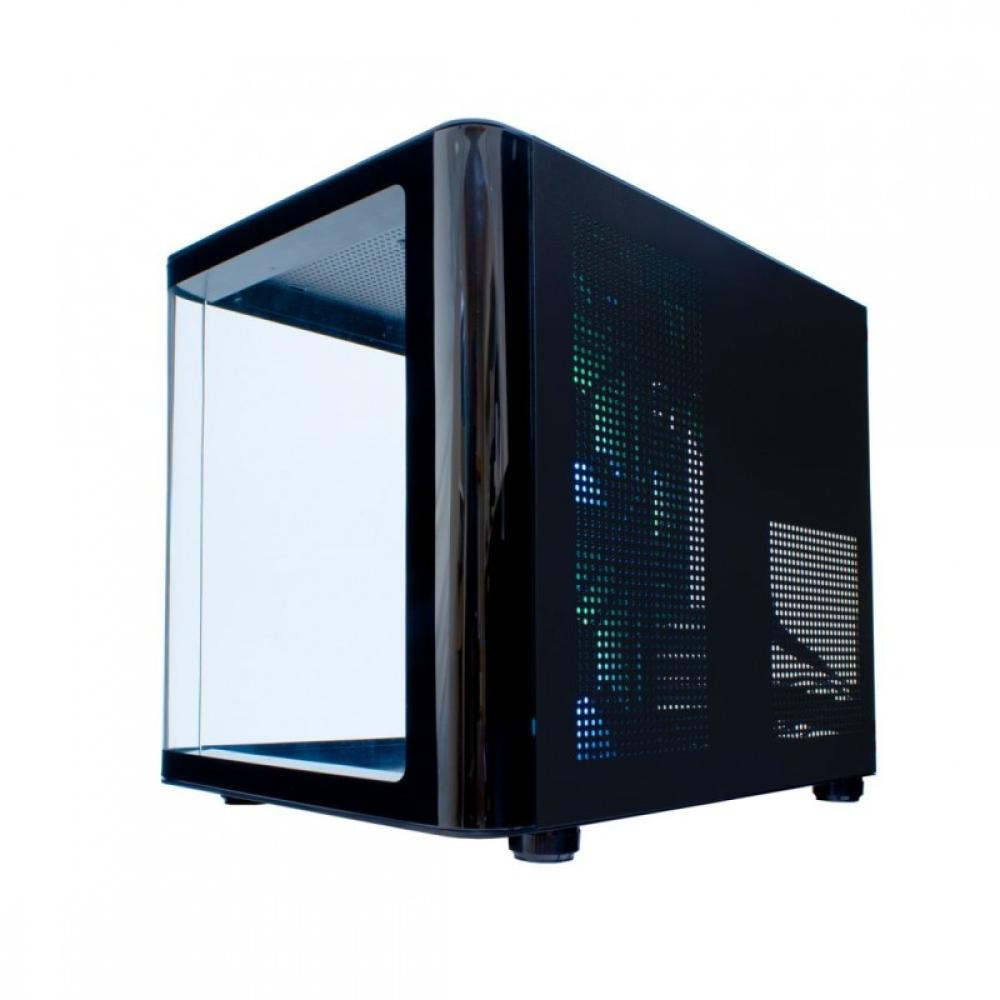 CoolBox - GAMING CAJA MATX GM100 VISION USB3.2 GEN1 SIN FTE + 3 VENTILADORES ARGB