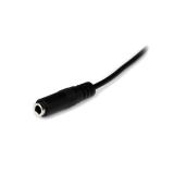 StarTech.com - Cable de 2m de Extensión Alargador de Auriculares Mini-Jack 3,5mm Estéreo Macho a Hembra - Delgado