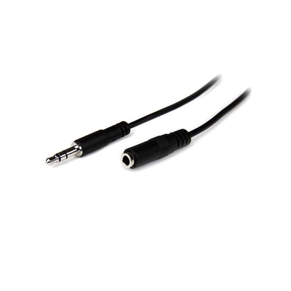 StarTech.com - Cable de 2m de Extensión Alargador de Auriculares Mini-Jack 3,5mm Estéreo Macho a Hembra - Delgado