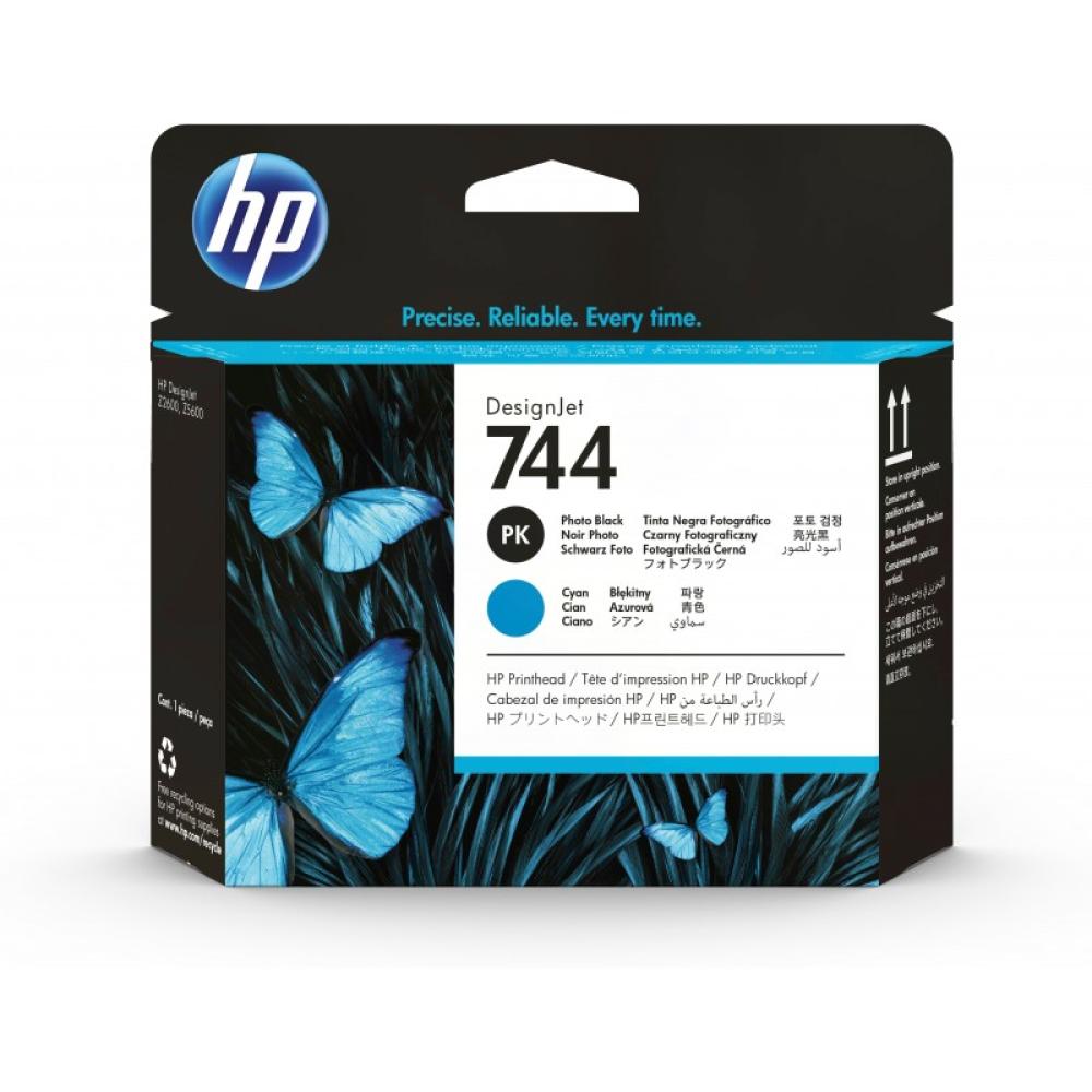 HP - Cabezal de impresión DesignJet 744 negro fotográfico/cian