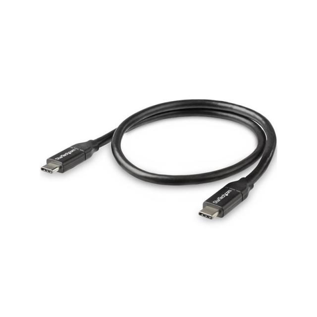 StarTech.com - Cable de 50cm USB-C a USB-C con capacidad para Entrega de Alimentación de 5A - USB TipoC - Cable de Carga USBC -