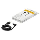 StarTech.com - Cable Resistente USB-A a Lightning de 1 m - Negro -Acodado en un Ángulo de 90° a la Derecha - Cable de Carga y Si