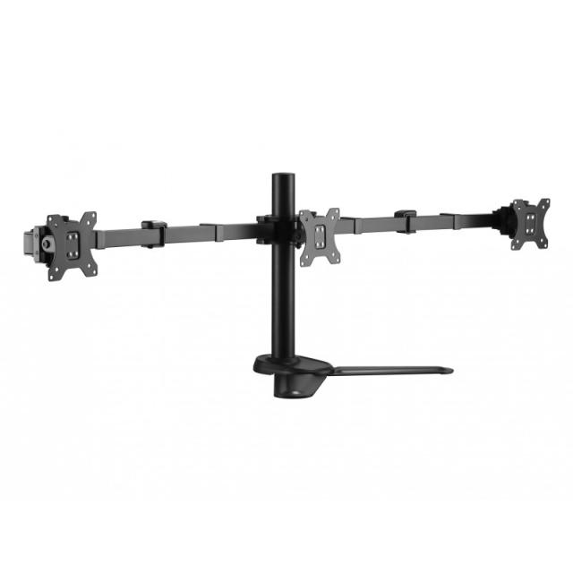 Equip - 650125 Soporte de sobremesa articulado para tres monitores de 17"-27