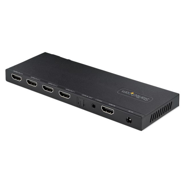 StarTech.com - Splitter Divisor HDMI de 4 Puertos, Vídeo HDMI 2.0 de 4K a 60Hz, Multiplicador HDMI 4K con Escalador incorporado,