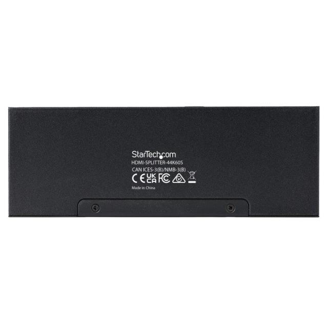 StarTech.com - Splitter Divisor HDMI de 4 Puertos, Vídeo HDMI 2.0 de 4K a 60Hz, Multiplicador HDMI 4K con Escalador incorporado,