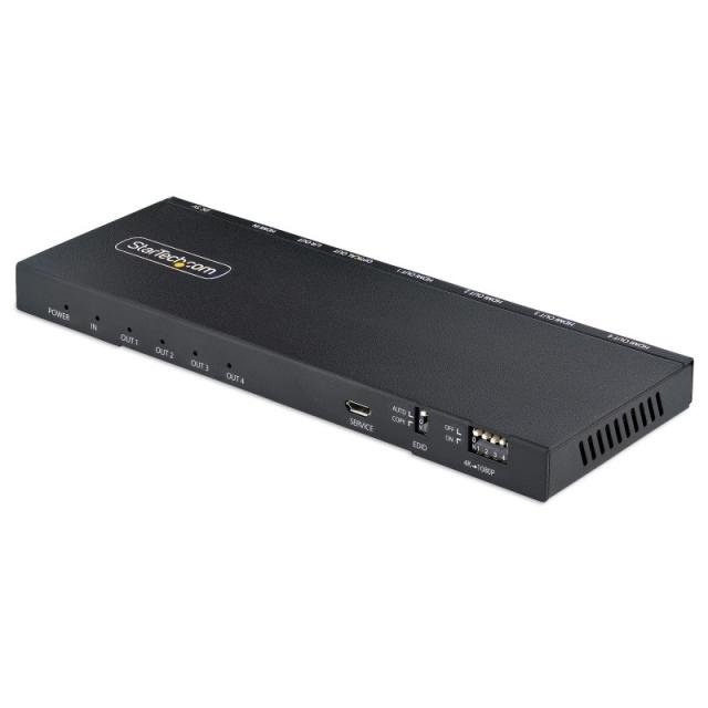 StarTech.com - Splitter Divisor HDMI de 4 Puertos, Vídeo HDMI 2.0 de 4K a 60Hz, Multiplicador HDMI 4K con Escalador incorporado,