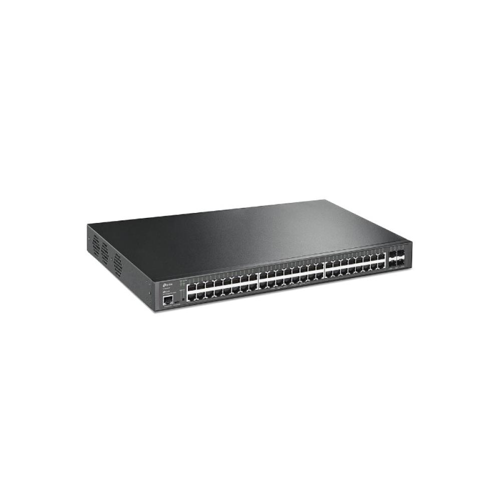 TP-Link - JetStream TL-SG3452XP switch Gestionado L2+ Gigabit Ethernet (10/100/1000) Energía sobre Ethernet (PoE) 1U Negro