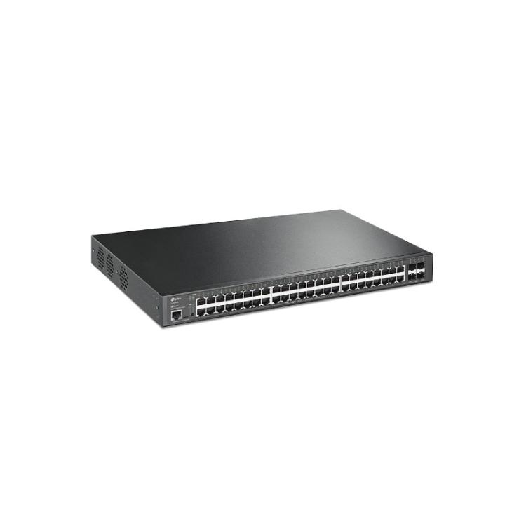 TP-Link - JetStream TL-SG3452XP switch Gestionado L2+ Gigabit Ethernet (10/100/1000) Energía sobre Ethernet (PoE) 1U Negro