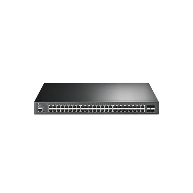TP-Link - JetStream TL-SG3452XP switch Gestionado L2+ Gigabit Ethernet (10/100/1000) Energía sobre Ethernet (PoE) 1U Negro