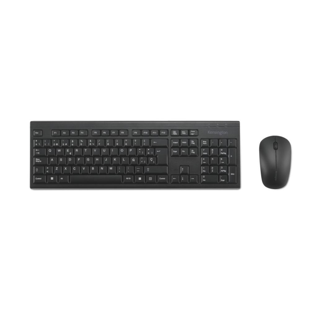 Kensington - Conjunto de teclado y ratón inalámbricos KM150 EQ para sobremesa