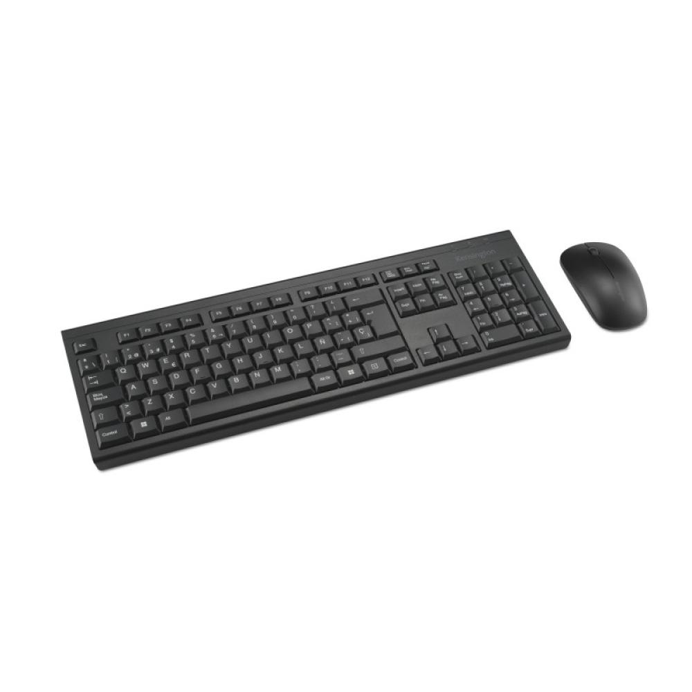 Kensington - Conjunto de teclado y ratón inalámbricos KM150 EQ para sobremesa