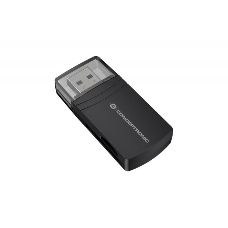 Conceptronic - BIAN06B lector de tarjeta USB 3.2 Gen 1 (3.1 Gen 1) Type-A Negro