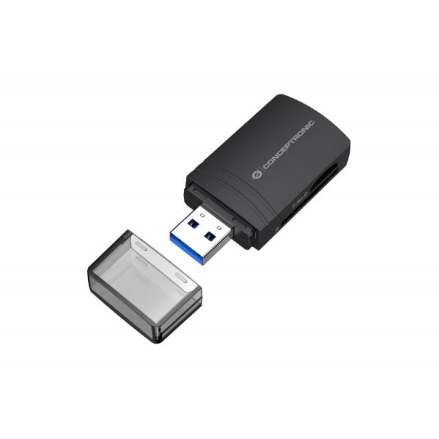 Conceptronic - BIAN06B lector de tarjeta USB 3.2 Gen 1 (3.1 Gen 1) Type-A Negro