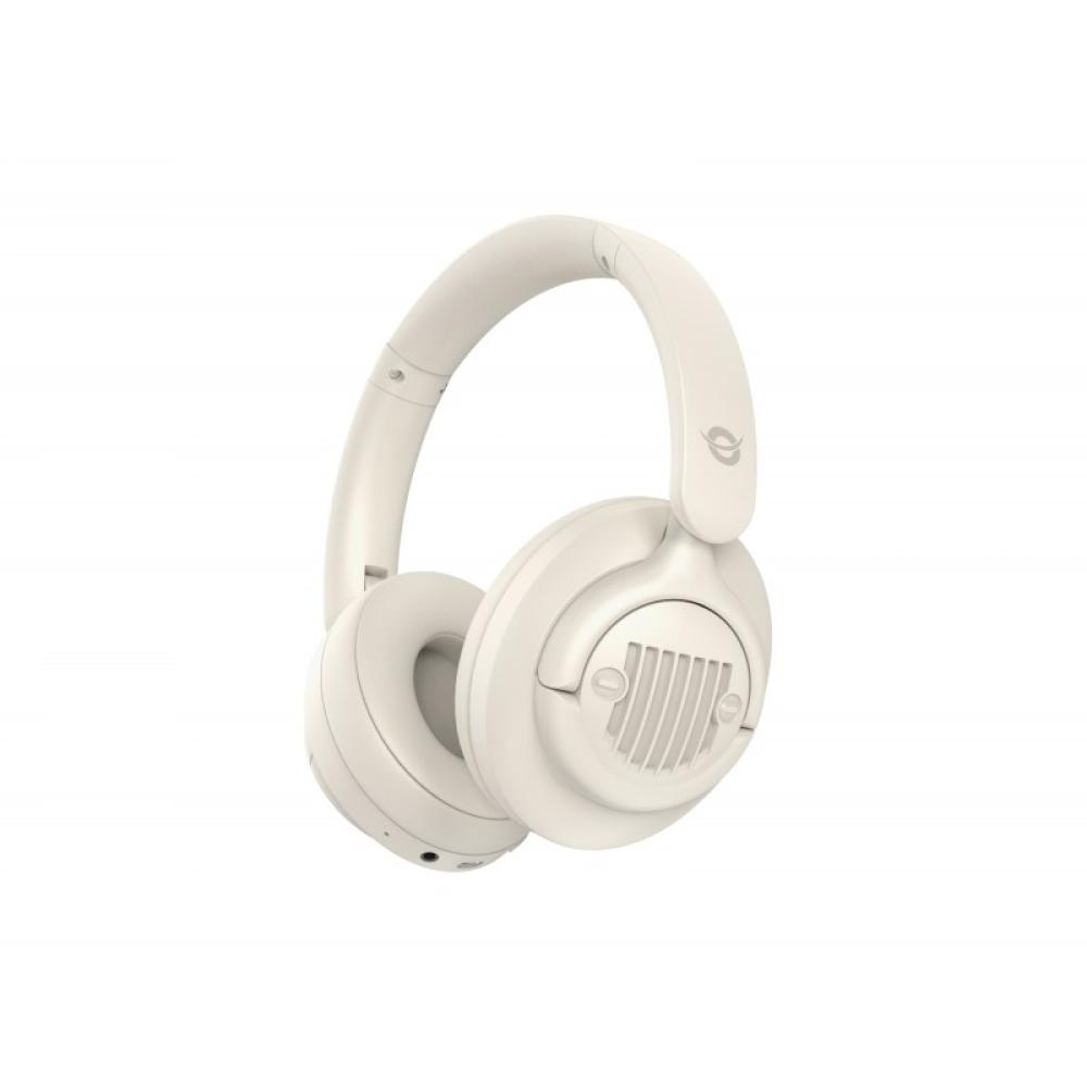 Conceptronic - ALVAH02C auricular y casco Auriculares Inalámbrico y alámbrico Diadema Música Bluetooth Crema de color