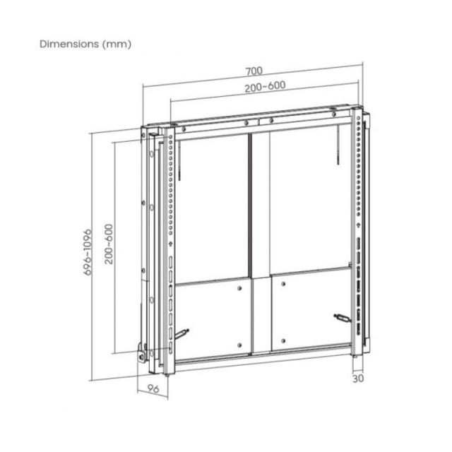 Equip - Soporte de pared para TV interactivo de 55"-86