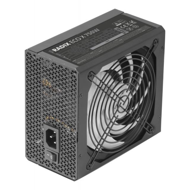 Tacens - RADIX ECO X 750, Fuente Alimentación PC ATX 750W, 6 Años Garantía, 87% Eficiencia, Tecnologías SMD y DC-DC, Ventilador