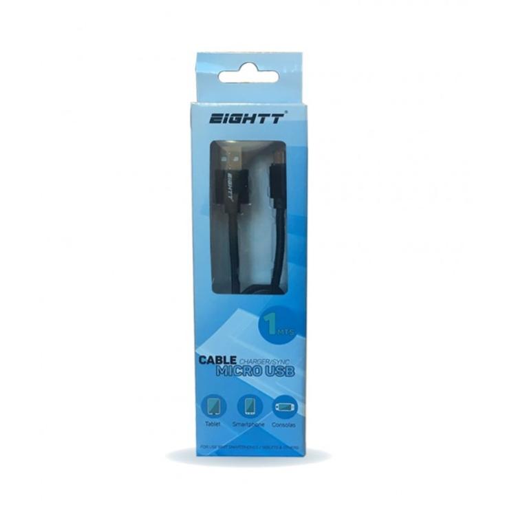 Eightt - ECM-1B cable USB USB 2.0 1 m USB A Micro-USB B Negro
