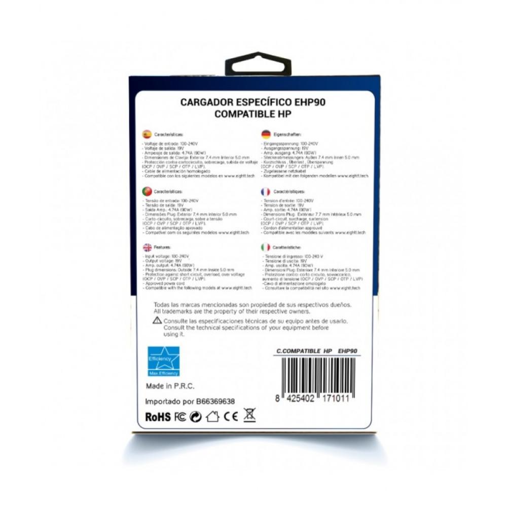 Eightt - EHP90 adaptador e inversor de corriente Interior 90 W Negro