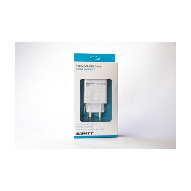 Eightt - EQC3 cargador de dispositivo móvil Blanco Interior