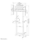 Neomounts - WL55-875BL1Soporte de suelo para TV 55-100" - pared - motorizado - TÜV