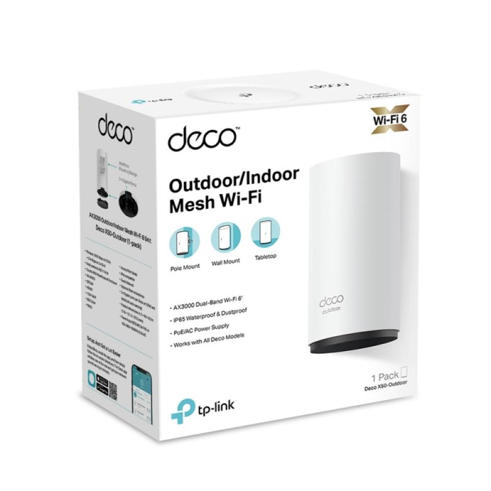 TP-Link - Deco X50-Outdoor Doble banda (2,4 GHz / 5 GHz) Wi-Fi 6 (802.11ax) Blanco 1 Interno