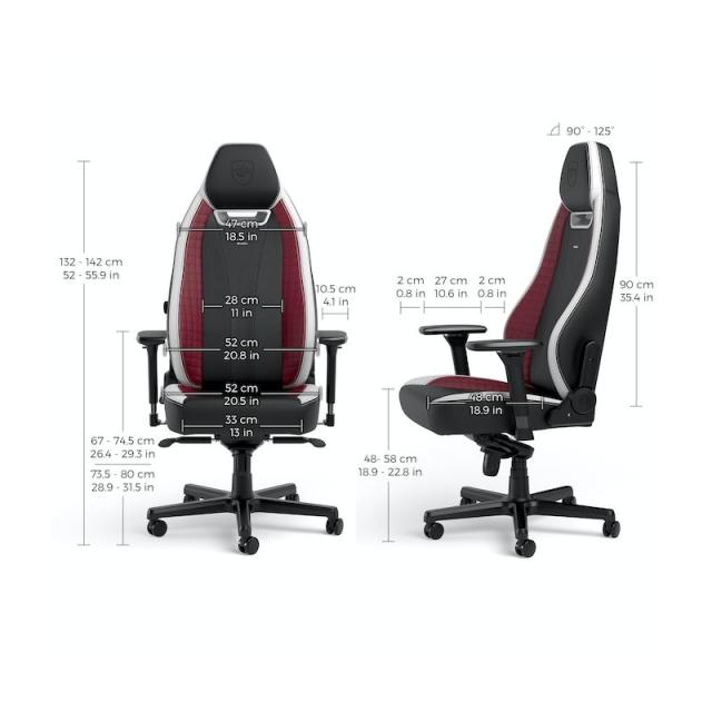 noblechairs - LEGEND Butaca para jugar Asiento acolchado Negro, Rojo, Blanco