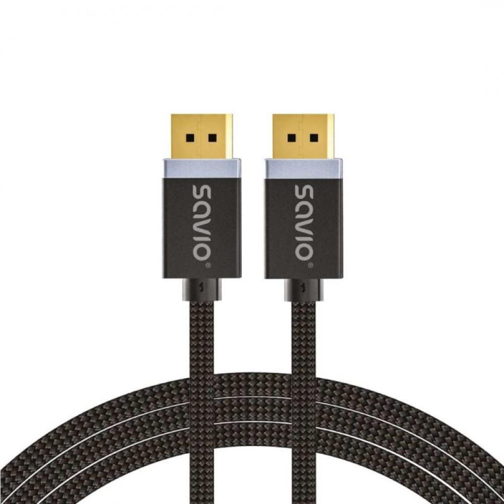 Savio - DisplayPort cable 2 m Black CL-166 Negro