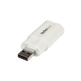 StarTech.com - Tarjeta de Sonido Estéreo USB Externa Adaptador Conversor - Blanco
