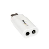 StarTech.com - Tarjeta de Sonido Estéreo USB Externa Adaptador Conversor - Blanco