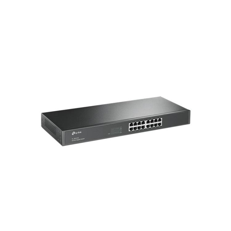 TP-Link - TL-SG1016 No administrado Gigabit Ethernet (10/100/1000) 1U Negro