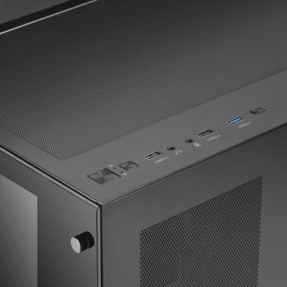 Mars Gaming - Torre Gaming Custom XXL E-ATX, Ventana Cristal Templado Lateral y Frontal, Estructura Modular Doble Cámara, - MCV3