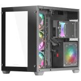 Mars Gaming - Torre Gaming Custom XXL E-ATX, Ventana Cristal Templado Lateral y Frontal, Estructura Modular Doble Cámara, - MCV3