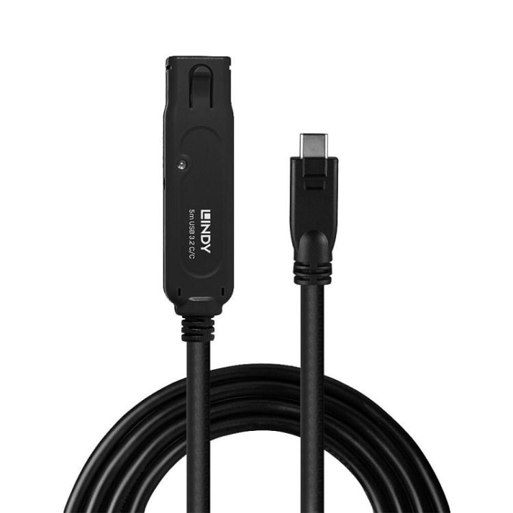 Lindy - 43405 cable USB USB 3.2 Gen 2 (3.1 Gen 2) 5 m USB C Negro