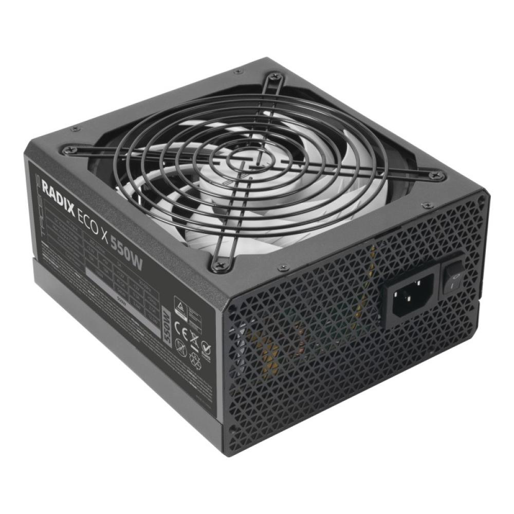 Tacens - RADIX ECO X 550, Fuente Alimentación PC ATX 550W, 6 Años Garantía, 87% Eficiencia, Tecnologías SMD y DC-DC, Ventilador