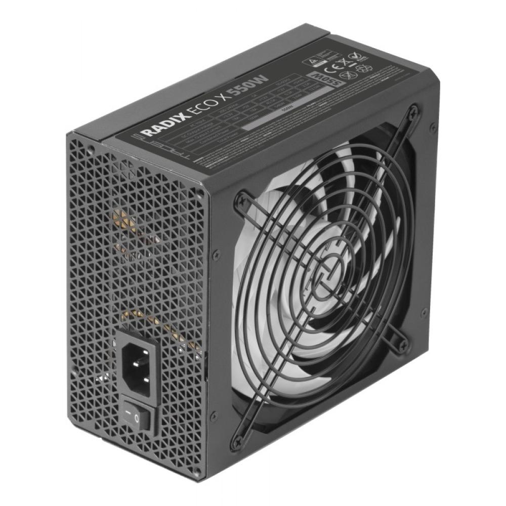 Tacens - RADIX ECO X 550, Fuente Alimentación PC ATX 550W, 6 Años Garantía, 87% Eficiencia, Tecnologías SMD y DC-DC, Ventilador