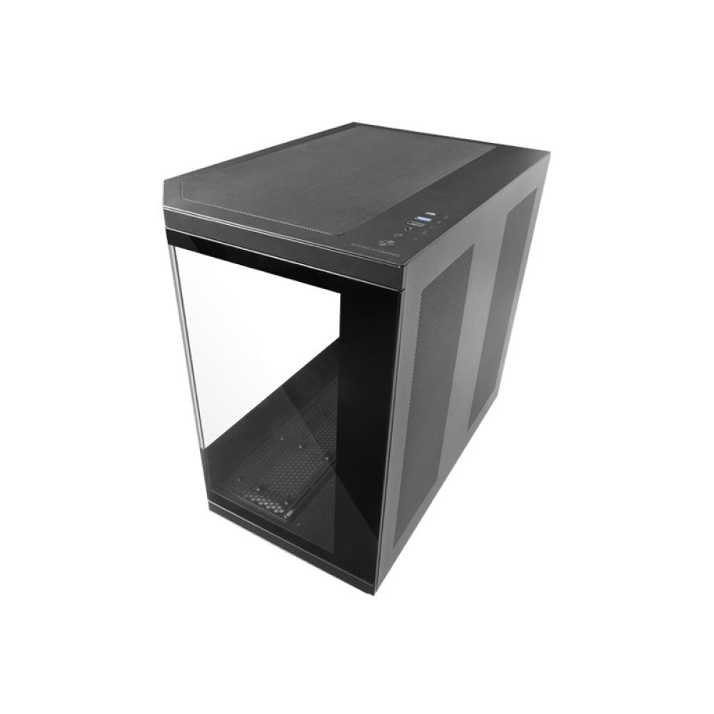 Mars Gaming - MC-3TCORE, Caja Gaming Custom ATX, Triple Ventana Cristal Templado Extraíble, Cámara Dual, Semitorre Compatible co