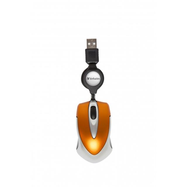 Verbatim - Go Mini ratón USB tipo A Óptico 1000 DPI - 49023