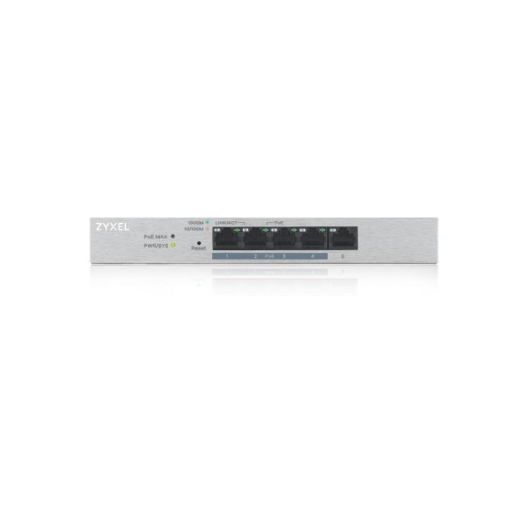 Zyxel - GS1200-5HP v2 Gestionado Gigabit Ethernet (10/100/1000) Energía sobre Ethernet (PoE) Gris