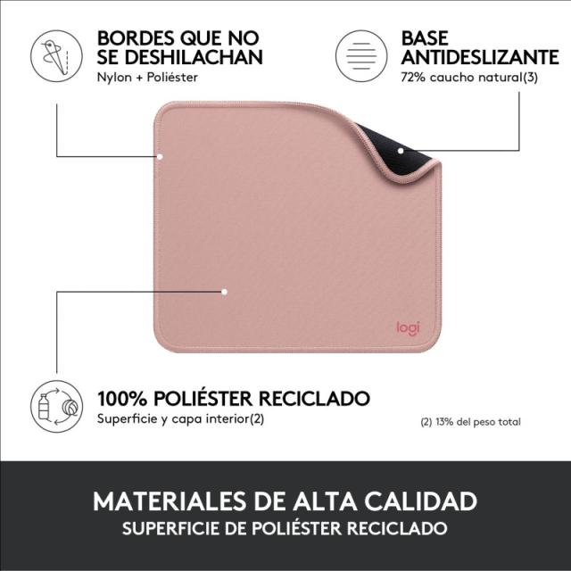 Logitech - 956-000050 alfombrilla para ratón Rosa