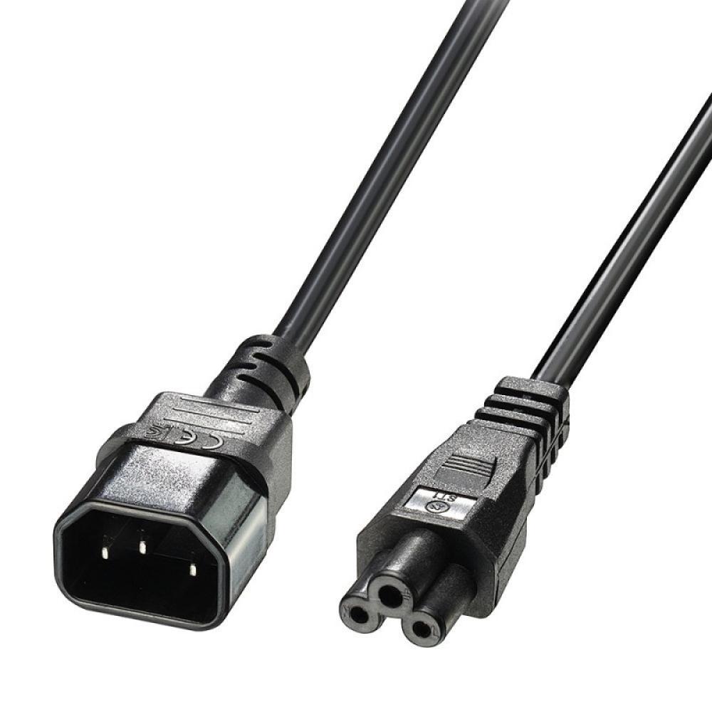 Lindy - 30341 cable de transmisión Negro 2 m C14 acoplador C5 acoplador