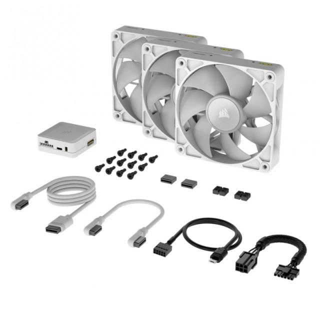 Corsair - iCUE LINK RX120 RGB Carcasa del ordenador Ventilador 12 cm Blanco 3 pieza(s)